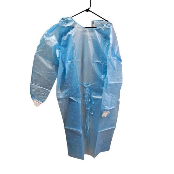 Isolation Gown Blue costume Level 2 polyprophelene - Picture 1 of 9